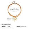 Women's Stainless Steel And Titanium Steel Ocean Element Shell Colorful Rope Pendant Necklace With Animal And Zodiac Shapes And Electroplating Design Jewelry