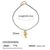 Women's Stainless Steel And Titanium Steel Ocean Element Shell Colorful Rope Pendant Necklace With Animal And Zodiac Shapes And Electroplating Design Jewelry