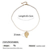 Women's Stainless Steel And Titanium Steel Ocean Element Shell Colorful Rope Pendant Necklace With Animal And Zodiac Shapes And Electroplating Design Jewelry