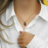 Women's Stainless Steel Animal Bear Pendant Twist Chain Necklace With Geometric Style And 18K Gold Plated Electroplating