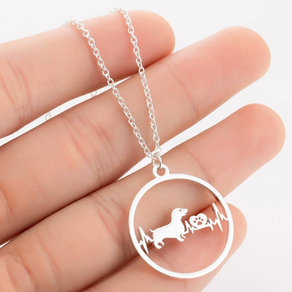 Women's Stainless Steel Animal Zodiac Pendant Necklace With Geometric Round Heart Design And Electroplated Finish