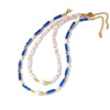 Women's Stainless Steel Bamboo Bead And Pearl Inlaid Geometric Necklace With 18K Gold Vacuum Plating
