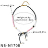 Women's Stainless Steel Beaded Necklace With Bow Knot Pearl And Acrylic Geometric Design 18K Vacuum Plated Light Luxury Jewelry