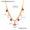 Women's Stainless Steel Bell Necklace And Bracelet Set With Electroplated Finish Light Luxury Fashion Jewelry