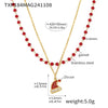 Women's Stainless Steel Bell Necklace And Bracelet Set With Electroplated Finish Light Luxury Fashion Jewelry