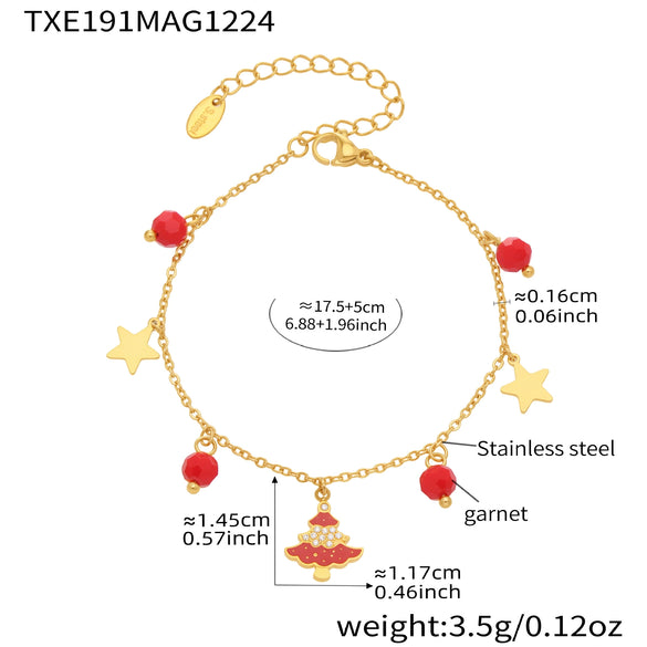 Women's Stainless Steel Bell Necklace And Bracelet Set With Electroplated Finish Light Luxury Fashion Jewelry