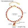 Women's Stainless Steel Bell Necklace And Bracelet Set With Electroplated Finish Light Luxury Fashion Jewelry