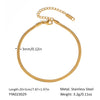 Women's Stainless Steel Blade Chain Snake Chain Geometric Anklet Fashion All Match Jewelry