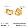 Women's Stainless Steel Bow Earrings With Electroplating