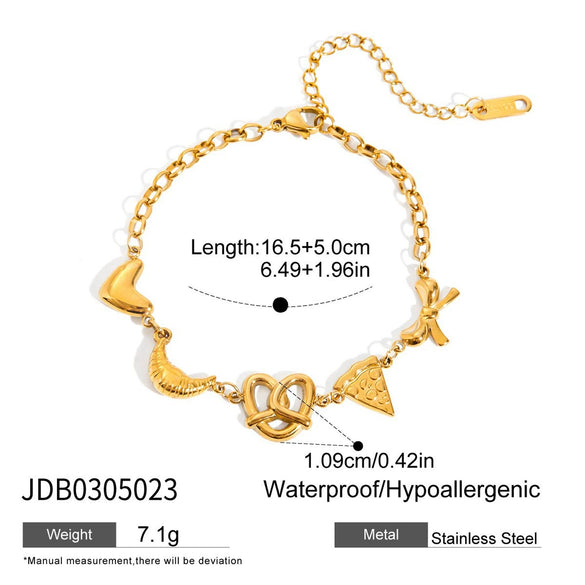 Women's Stainless Steel Bow Electroplated Bracelet
