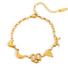 Women's Stainless Steel Bow Electroplated Bracelet