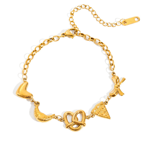 Women's Stainless Steel Bow Electroplated Bracelet