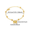 Women's Stainless Steel Bow Heart Tassel Anklet 18K Goldplated
