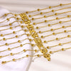 Women's Stainless Steel Bow Heart Tassel Anklet 18K Goldplated