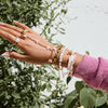 Women's Stainless Steel Bow Pendant Braided Bracelet With Electroplating