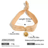 Women's Stainless Steel Bow Pendant Braided Bracelet With Electroplating