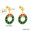 Women's Stainless Steel Bow Tie Earrings Cute Festive Christmas Wreath Inspired Holiday Jewelry