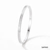 Women's Stainless Steel Bracelet With Diamond Stripe Furnace Vacuum Plating Jewelry