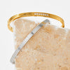 Women's Stainless Steel Bracelet With Diamond Stripe Furnace Vacuum Plating Jewelry