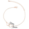 Women's Stainless Steel Bracelet With Double Heart Pendants And Electroplated Finish Simple Romantic Jewelry Design