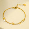 Women's Stainless Steel Bracelet With Electroplating And Love Zircon Design