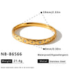 Women’s Stainless Steel Bracelet With Flower And Heart Pattern Zircon Rhinestone Accents And 18K Vacuum Plated Finish