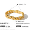 Women’s Stainless Steel Bracelet With Flower And Heart Pattern Zircon Rhinestone Accents And 18K Vacuum Plated Finish