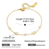 Women's Stainless Steel Bracelet With Geometric Letter Design And Zirconia Accent Electroplated Hypoallergenic Jewelry Gift Set