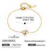 Women's Stainless Steel Bracelet With Geometric Letter Design And Zirconia Accent Electroplated Hypoallergenic Jewelry Gift Set