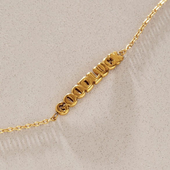 Women's Stainless Steel Bracelet With Geometric Letter Design And Zirconia Accent Electroplated Hypoallergenic Jewelry Gift Set