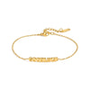 Women's Stainless Steel Bracelet With Geometric Letter Design And Zirconia Accent Electroplated Hypoallergenic Jewelry Gift Set