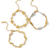 Women's Stainless Steel Bracelet With 18K Gold Plating Five Point Star And Water Drop Geometric Design With Zircon Inlay