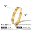 Women's Stainless Steel Bracelet With 18K Gold Vacuum Plating Heart And Rhombus Design Zircon Rhinestone Accents