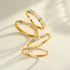 Women's Stainless Steel Bracelet With 18K Gold Vacuum Plating Zircon Rhinestone Accents And White Shell Simple Versatile Jewelry