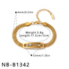 Women's Stainless Steel Bracelet With 18K Vacuum Plating And Floral Geometric Pattern