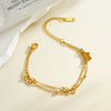 Women's Stainless Steel Bracelet With 18K Vacuum Plating Hollow Butterfly Geometric Design Light Luxury Fashion Jewelry