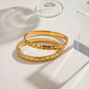 Women's Stainless Steel Bracelet With Star And Heart Patterns And Rhinestone Inlay Vacuum Electroplated Fashion Jewelry