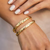 Women's Stainless Steel Bracelet With Star And Heart Patterns And Rhinestone Inlay Vacuum Electroplated Fashion Jewelry
