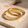 Women's Stainless Steel Bracelet With Star And Heart Patterns And Rhinestone Inlay Vacuum Electroplated Fashion Jewelry