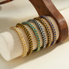 Women's Stainless Steel Braided Rope Bracelet With Geometric Design And 18K Vacuum Plated Finish Fashion Jewelry