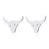Women's Stainless Steel Bull Head Zodiac Earrings With Electroplated Finish Minimalist Animal Jewelry