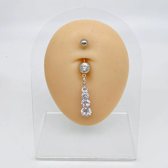 Women's Stainless Steel Butterfly Heart Tree Of Life Navel Ring Piercing Jewelry Electroplated