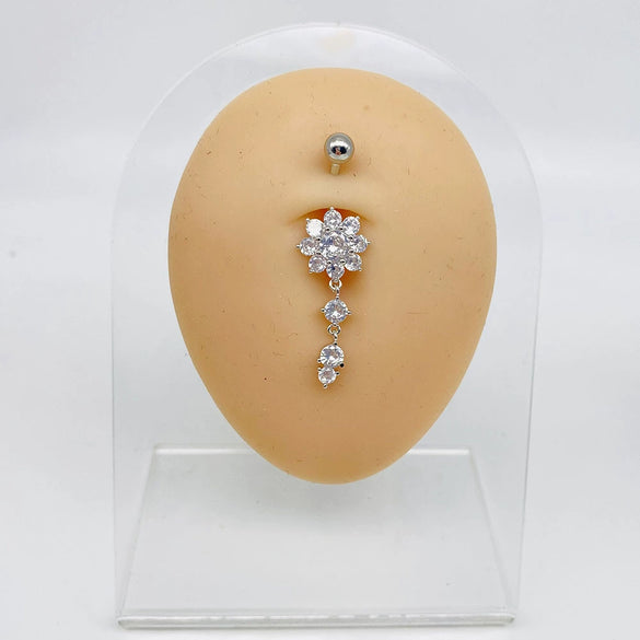 Women's Stainless Steel Butterfly Heart Tree Of Life Navel Ring Piercing Jewelry Electroplated