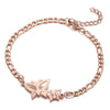 Women's Stainless Steel Butterfly Snowflake Elephant Love Couple Moon Star Bracelet With Electroplating Patterned With Animals And Zodiac