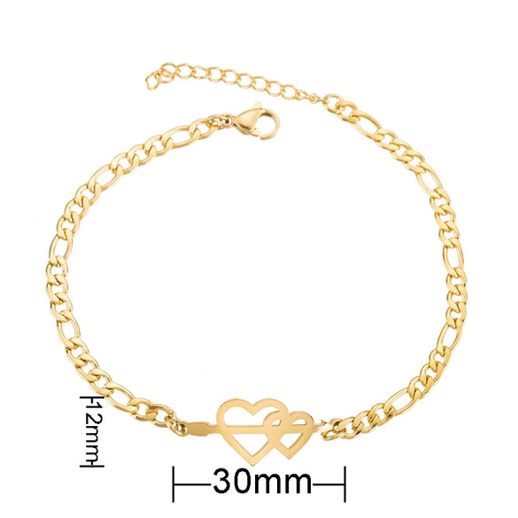 Women's Stainless Steel Butterfly Snowflake Elephant Love Couple Moon Star Bracelet With Electroplating Patterned With Animals And Zodiac