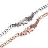 Women's Stainless Steel Butterfly Snowflake Elephant Love Couple Moon Star Bracelet With Electroplating Patterned With Animals And Zodiac