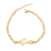 Women's Stainless Steel Butterfly Snowflake Elephant Love Couple Moon Star Bracelet With Electroplating Patterned With Animals And Zodiac