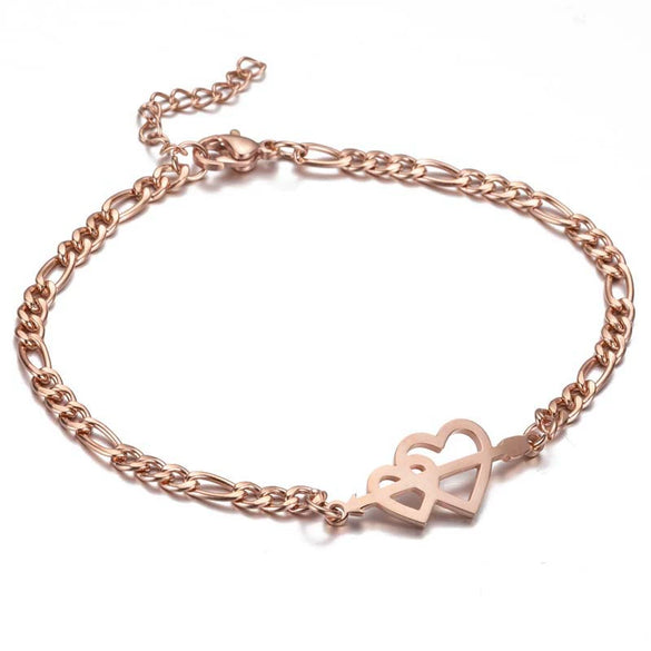 Women's Stainless Steel Butterfly Snowflake Elephant Love Couple Moon Star Bracelet With Electroplating Patterned With Animals And Zodiac