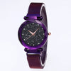 Women's Stainless Steel Casual Creative Starry Sky Magnet Strap Round Dial Watch