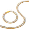 Women's Stainless Steel Clavicle Chain Jewelry With Inlaid Zircon And Geometric Pattern